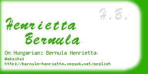 henrietta bernula business card
